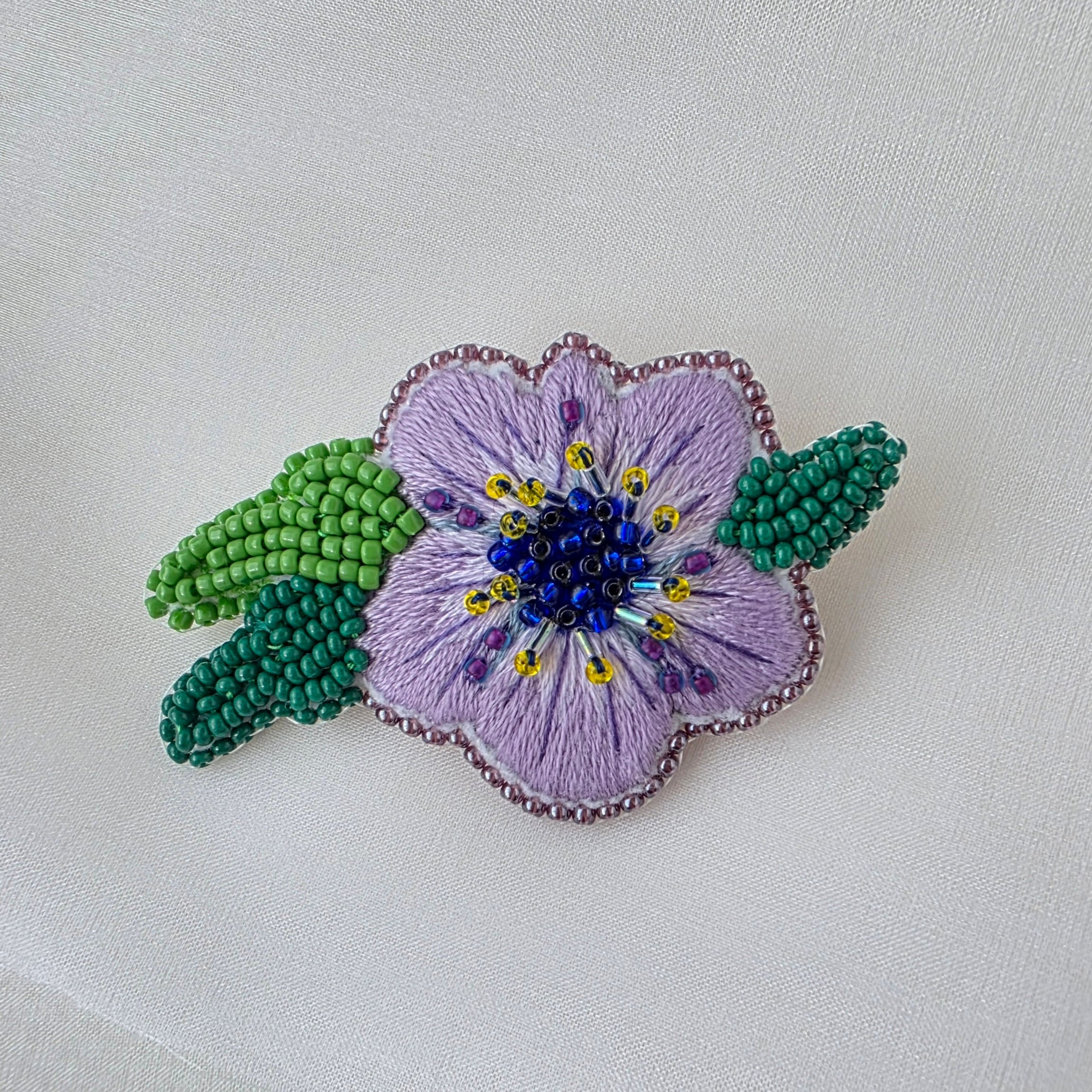 TAKAYO】お花のビーズ刺繍ブローチ D7-99 | 幸多箱 本店