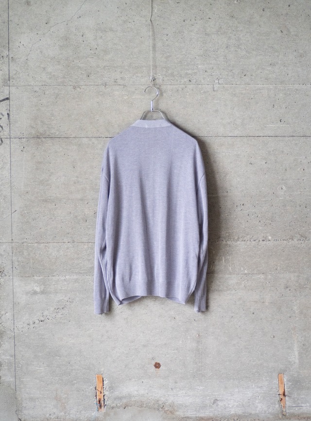 "COTE D'AZUR" 1990s Acrylic linen v-neck cardigan