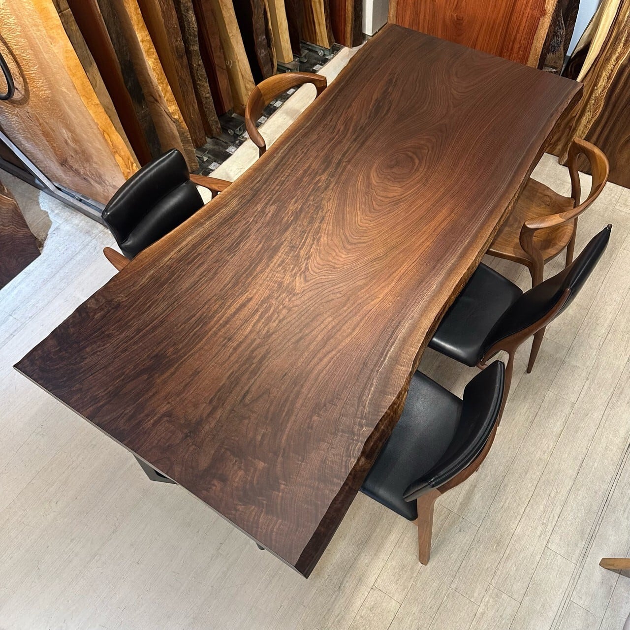 ウォールナット_2220×920-1060×63_浅草本店_テーブル天板/一枚板 261622-1