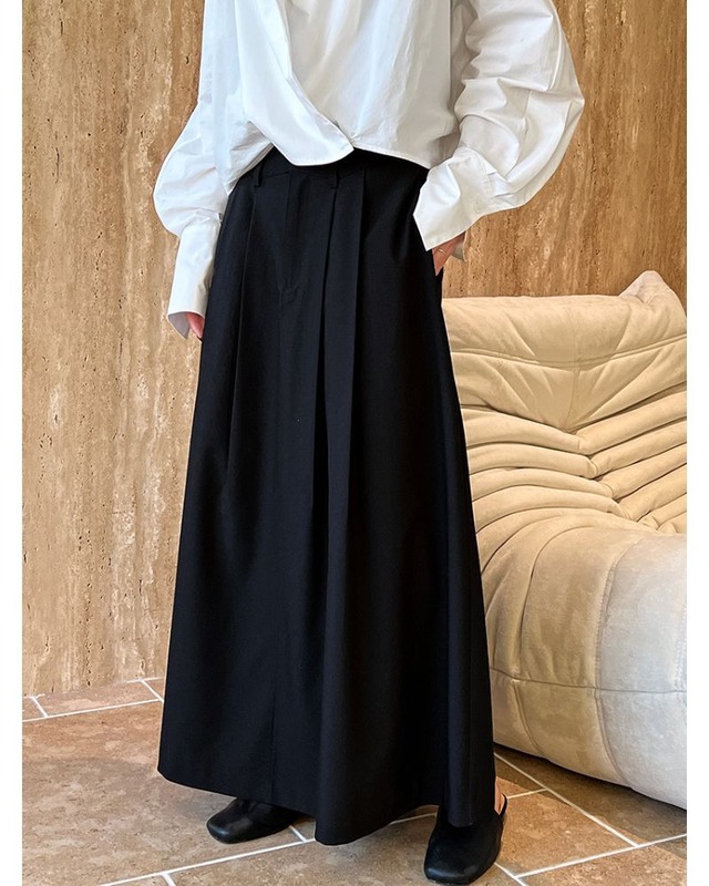 Tuck A-line Skirt N105