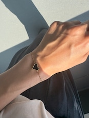 ブラックハートブレスレット