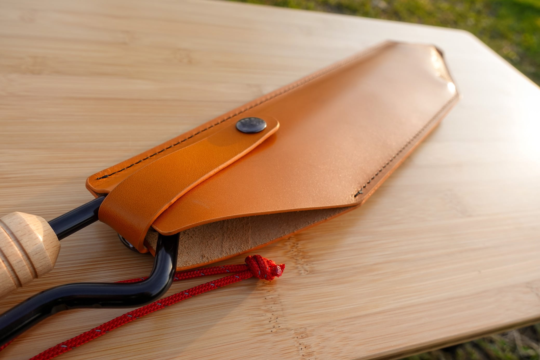 リクエスト出品(ガブリエル) オリハルコン専用レザーケース（GK-500BR） | アウトドア・キャンプ