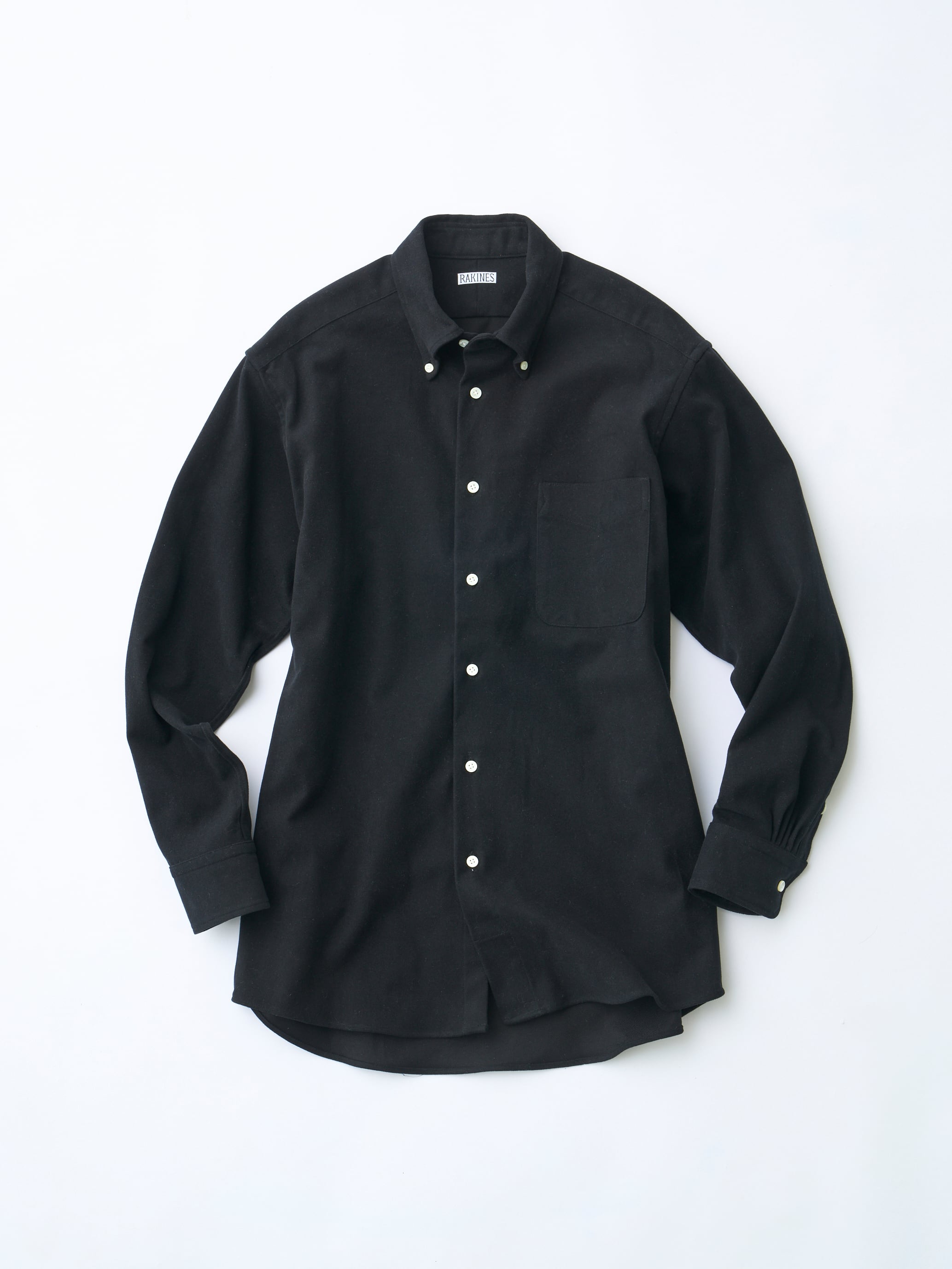 RAKINESU ラキネス チャイナボタン RAKINES ラキネス】Cotton work flannel B.D. shirt | delhezi