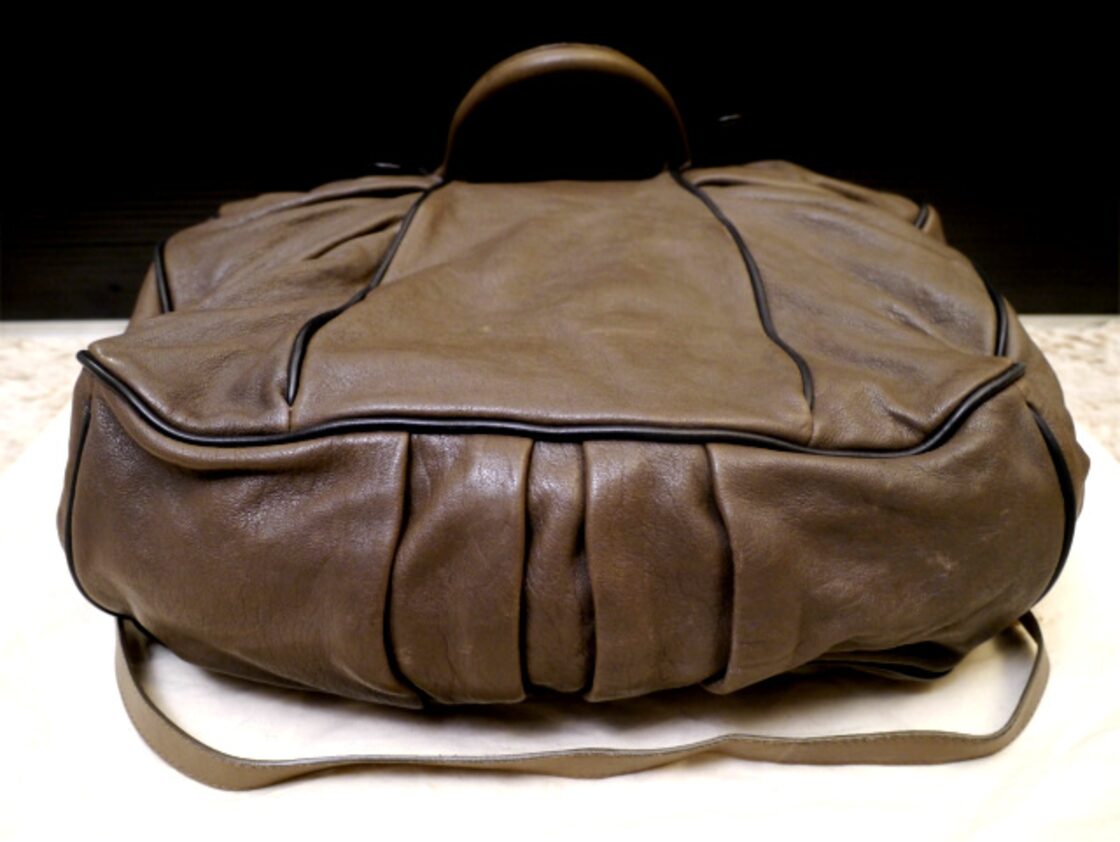 レア18万◇MARNI マルニ バッカリング ギャザーデザイン 2wayレザー 