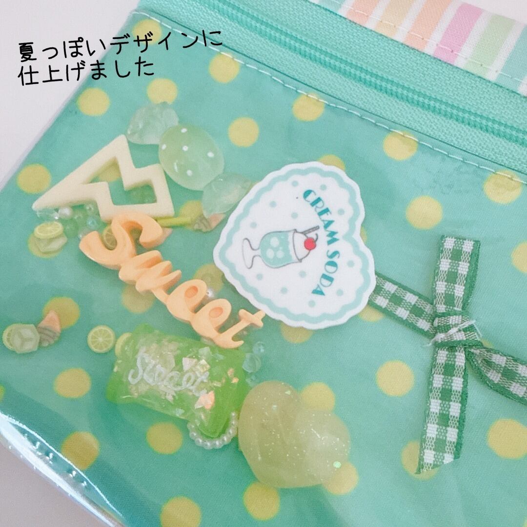 147）シャカシャカ移動ポケット クリームソーダ ゆめかわ ミント