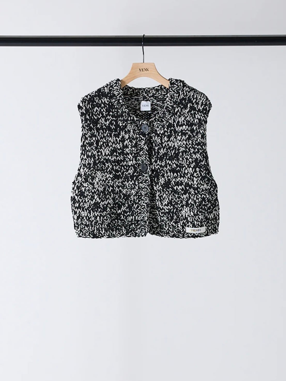 新品タグ付き　YENN ミックスハンドニットベスト 新品タグ付き YENN ミックスハンドニットベスト 再販予約】【YENN
