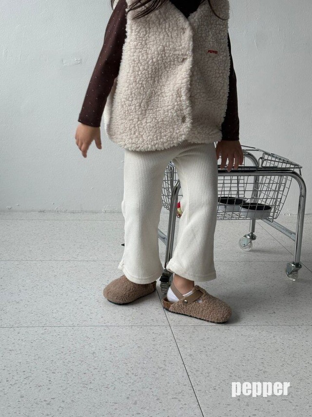 予約⌇pepper / Camel ribbed boot cut