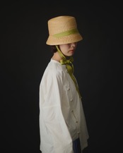 【Joëlle】Straw bucket hat / Pistachio