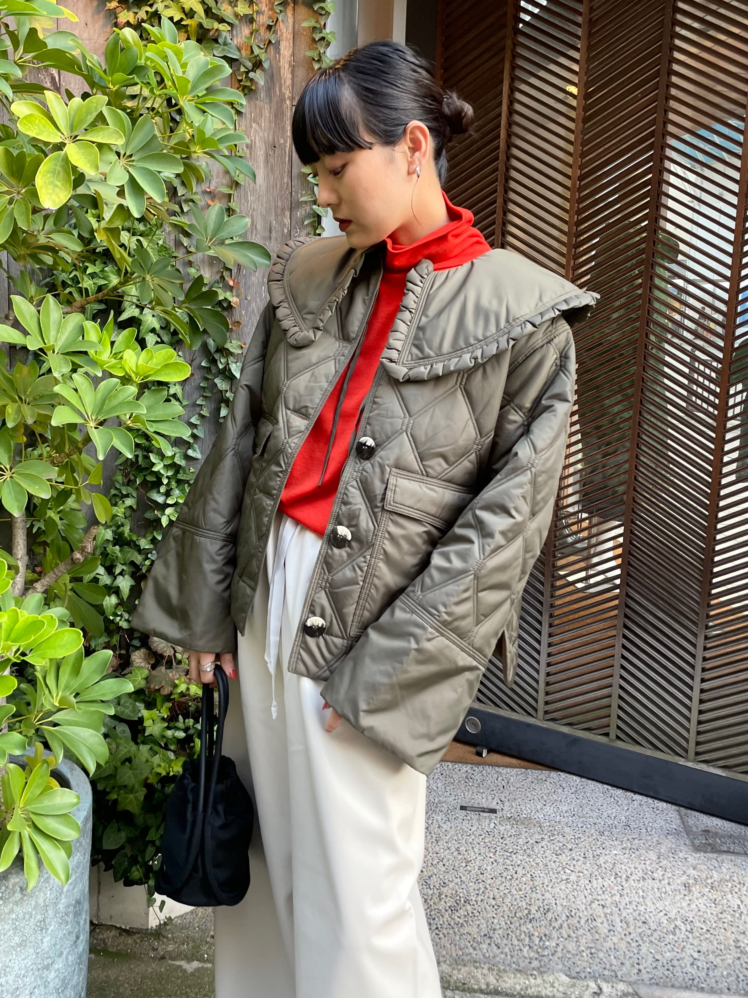 【22AW】GANNI ガニー / CROPPED RIPSTOP JACKET | TRENT