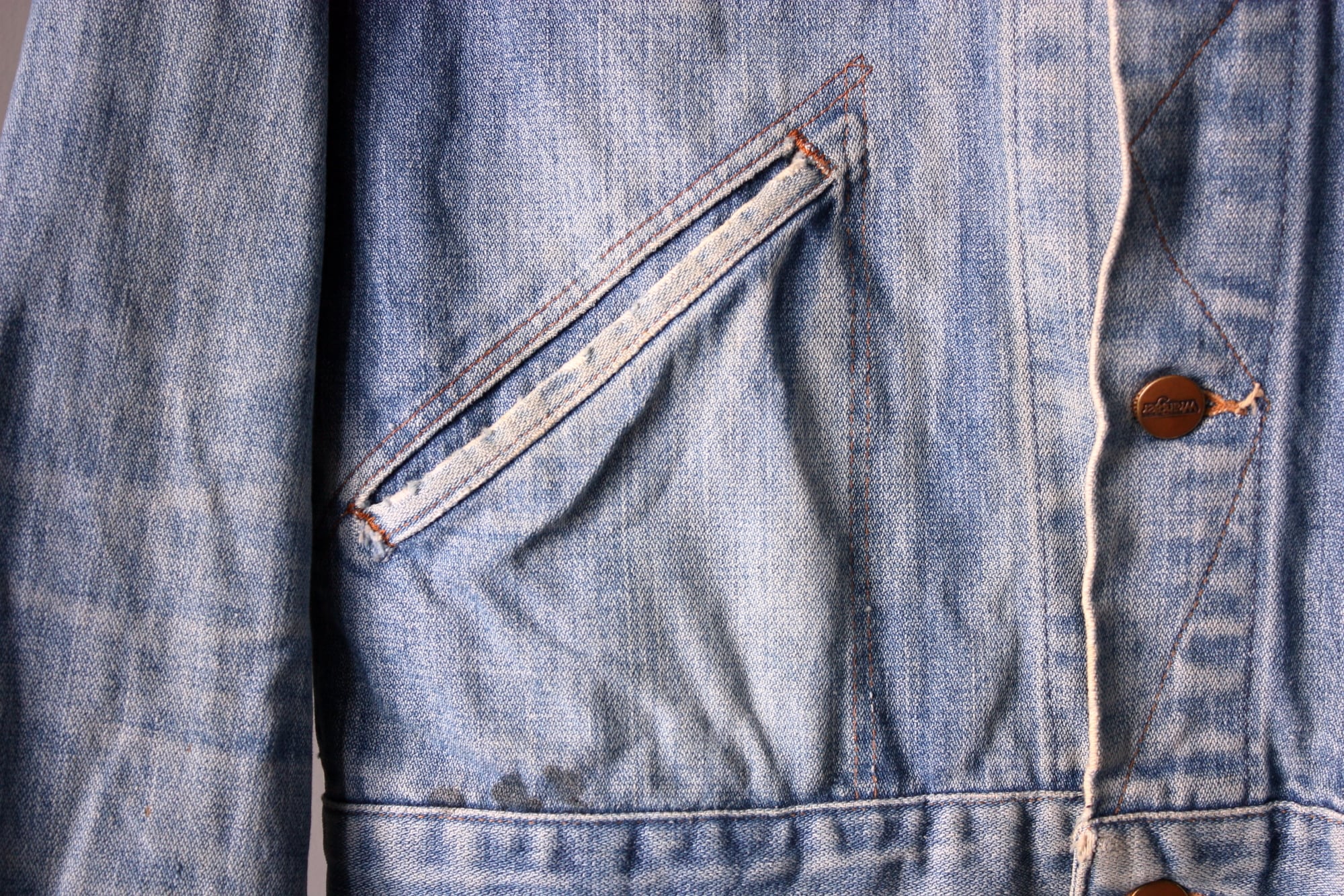 70s Euro Wrangler 124mj Denim Jacket | Swallow Equipments