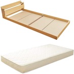 ベッド シングルベッド マットレスセット ローベッド フロアベッド【ボンネルコイルマットレス付き】