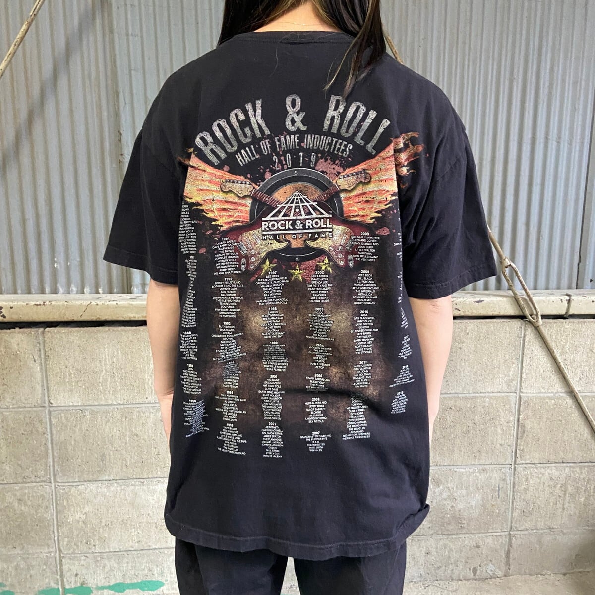 00年代 M&O Knits Pigface ピッグフェイス THE UNITED TOUR 両面プリント バンドTシャツ バンT メンズXL /evb001840