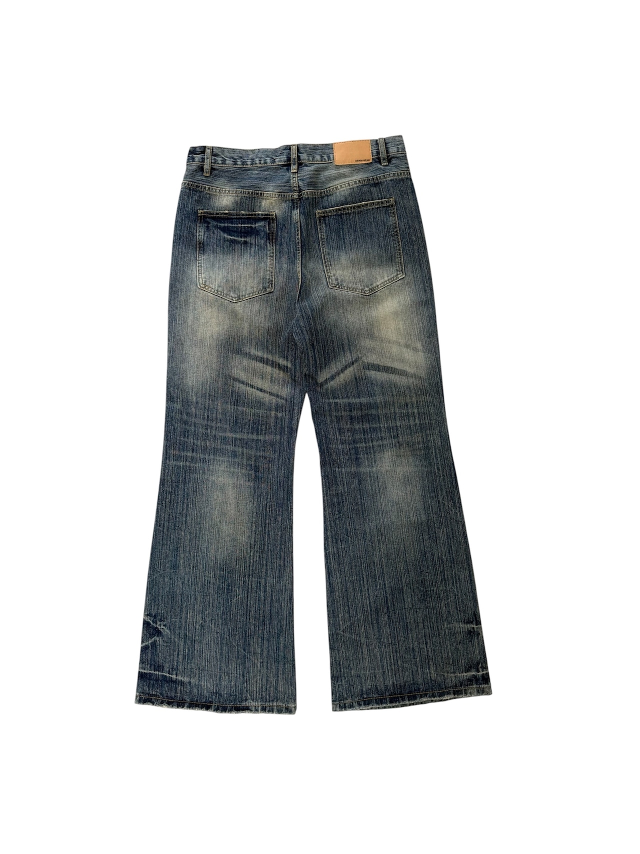 Faded Wide Flare Denim