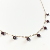 さりげない煌めき ガ ーネットK14gfチェーンネックレス ne1120