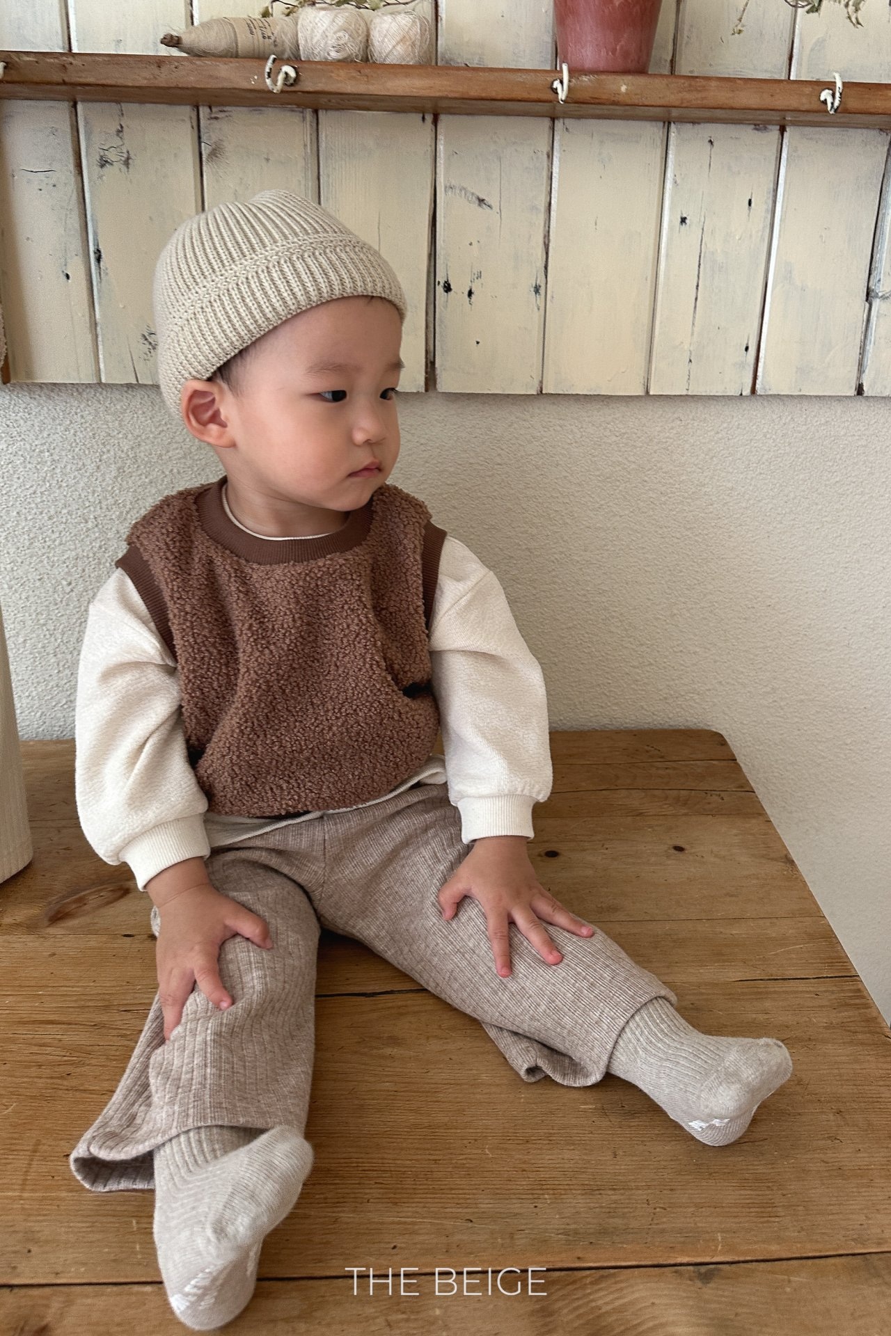 [THE BEIGE] Bone Trousers / [더베이지] 골지통바지