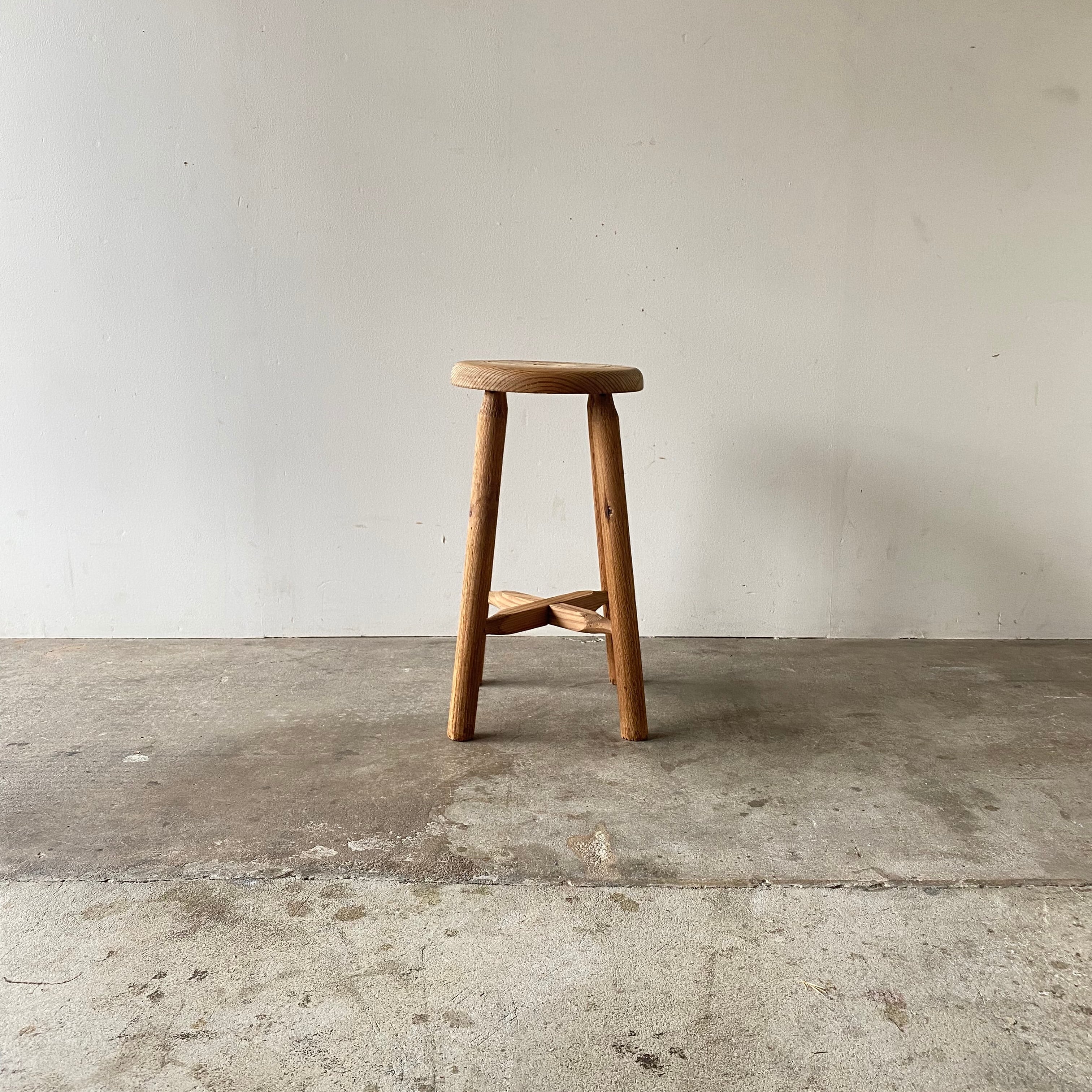 丸椅子/木のスツール　0878