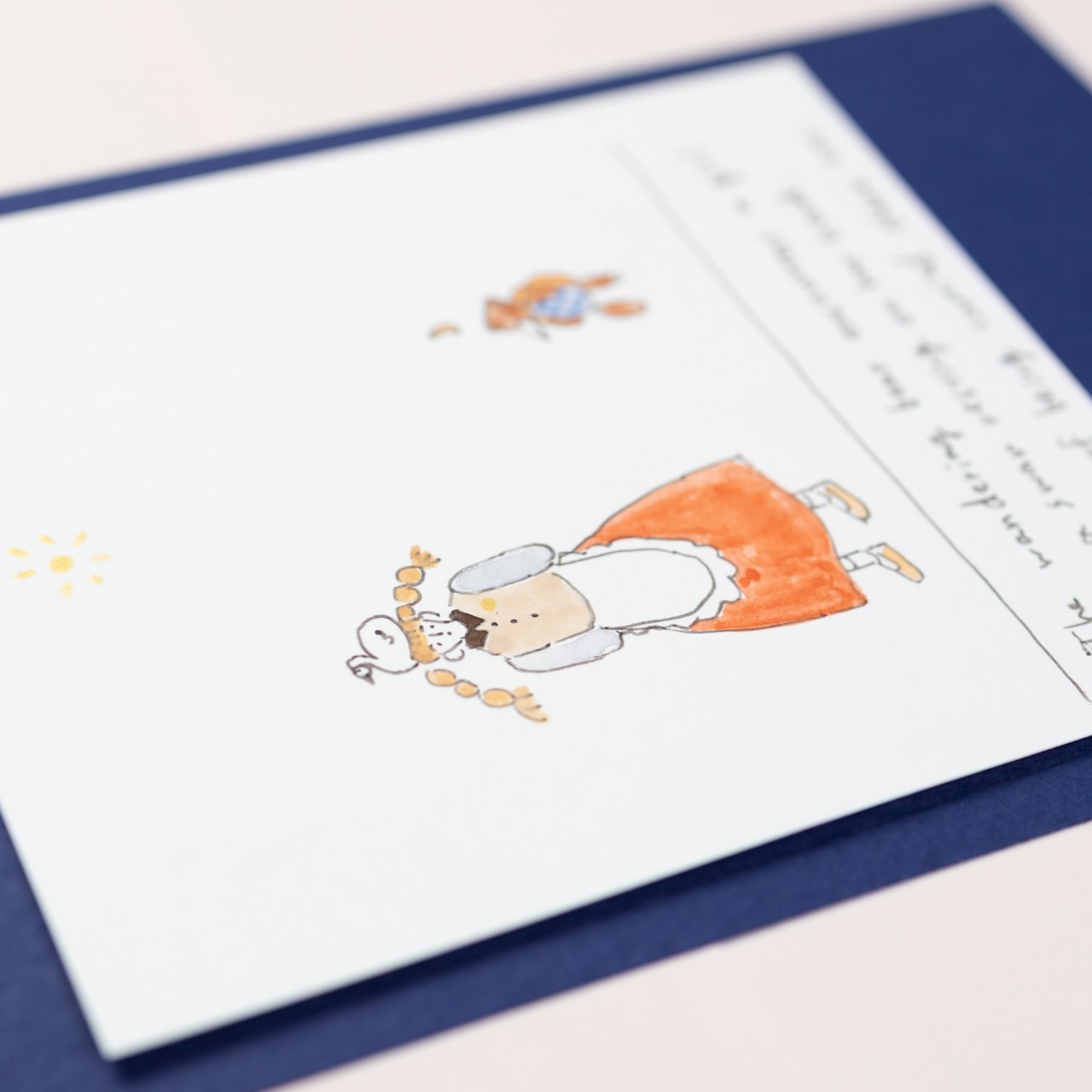 < Riie ／ ワカイリエ > ドローイング原画「女の子と旅するくま」