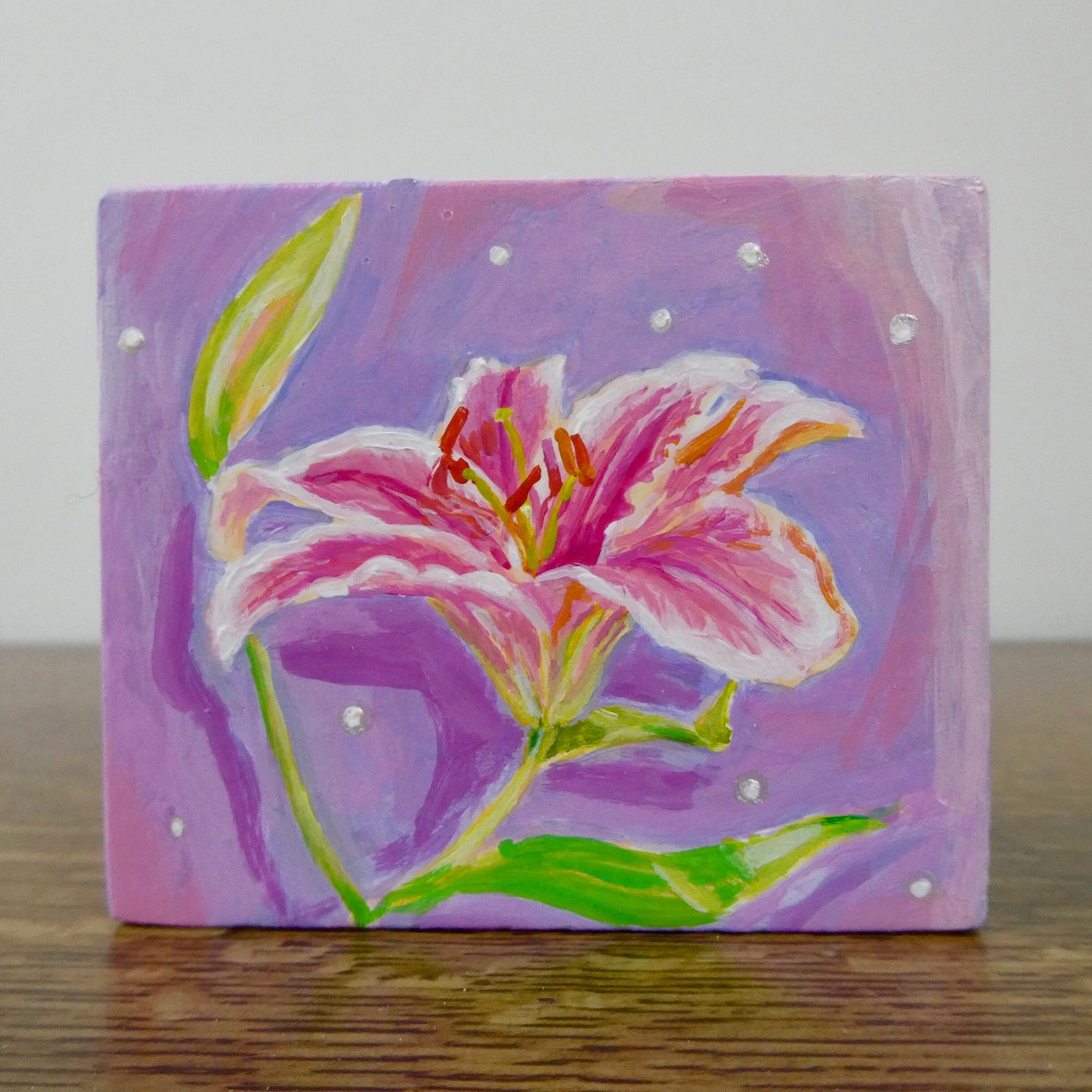 誕生花 7月のユリ)積める絵画 花つみき (Birth Flower: Lily of 誕生花 7月のユリ)積める絵画 花つみき (Birth Flower: Lily of