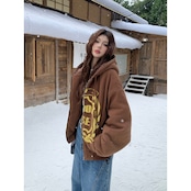 【暖かさUP】WOODLISEジップパーカー中綿ジャケット T1948