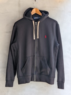 POLO RALPH LAUREN ZIP SWEAT PARKER BLACK COLOR
