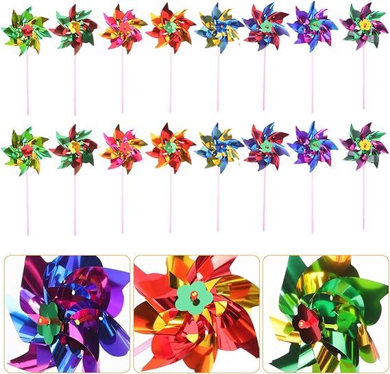 BESTOYARD 風車 かざぐるま 縁日用品 100本 DIY風車 ガーデニング 庭の