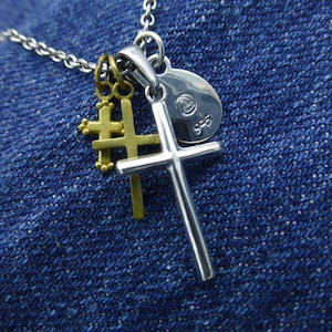〚5/7値上げ¥16,500に☝〛★amp japan 1AO-106／Small Cross with Brass Crosses