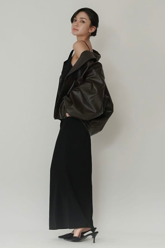 KINO THE KEI asymmetry drape cami dress アシンメトリー ドレープ