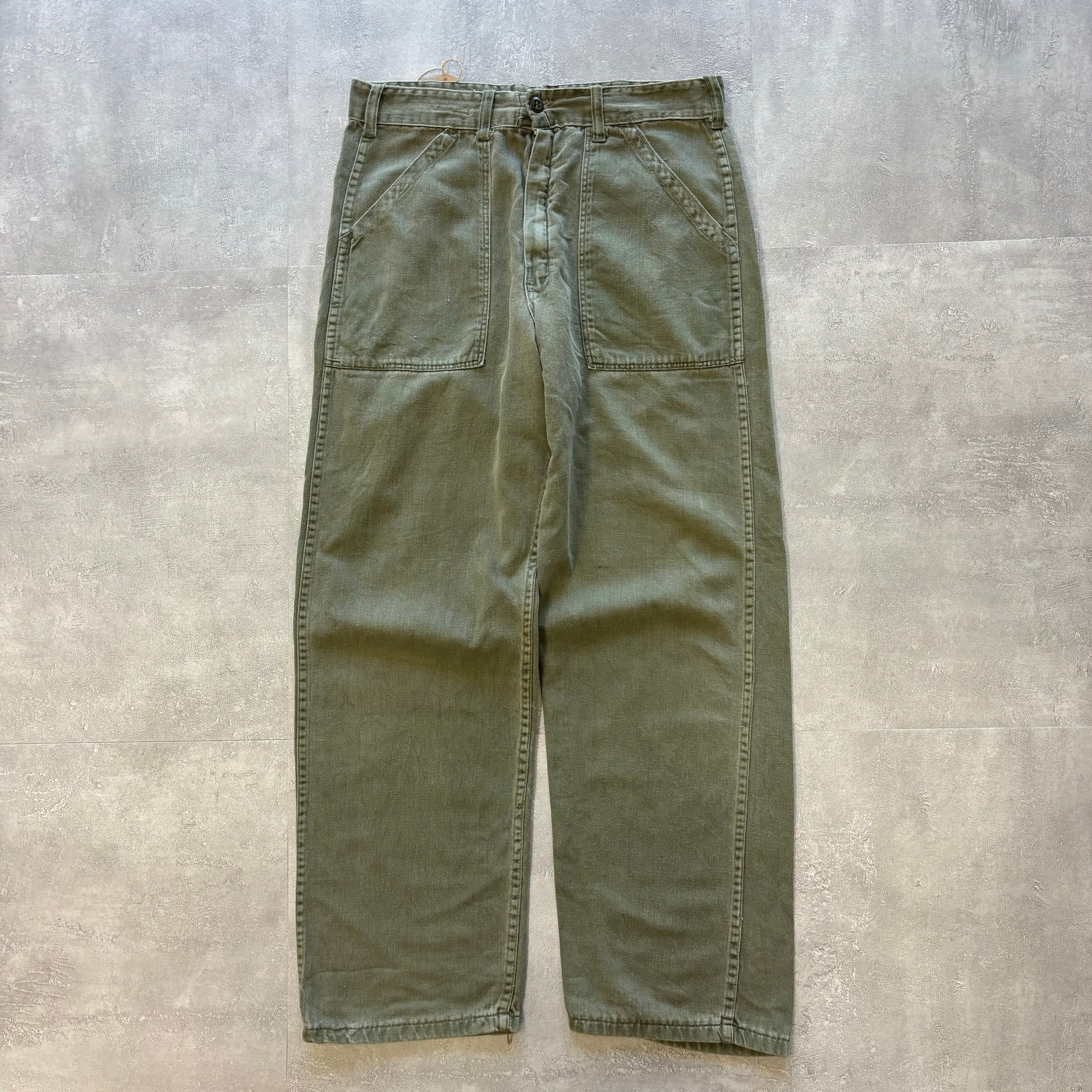 《実寸w31l29》U.S.ARMY 60's〜 OG-107 ベイカーパンツ no.1461