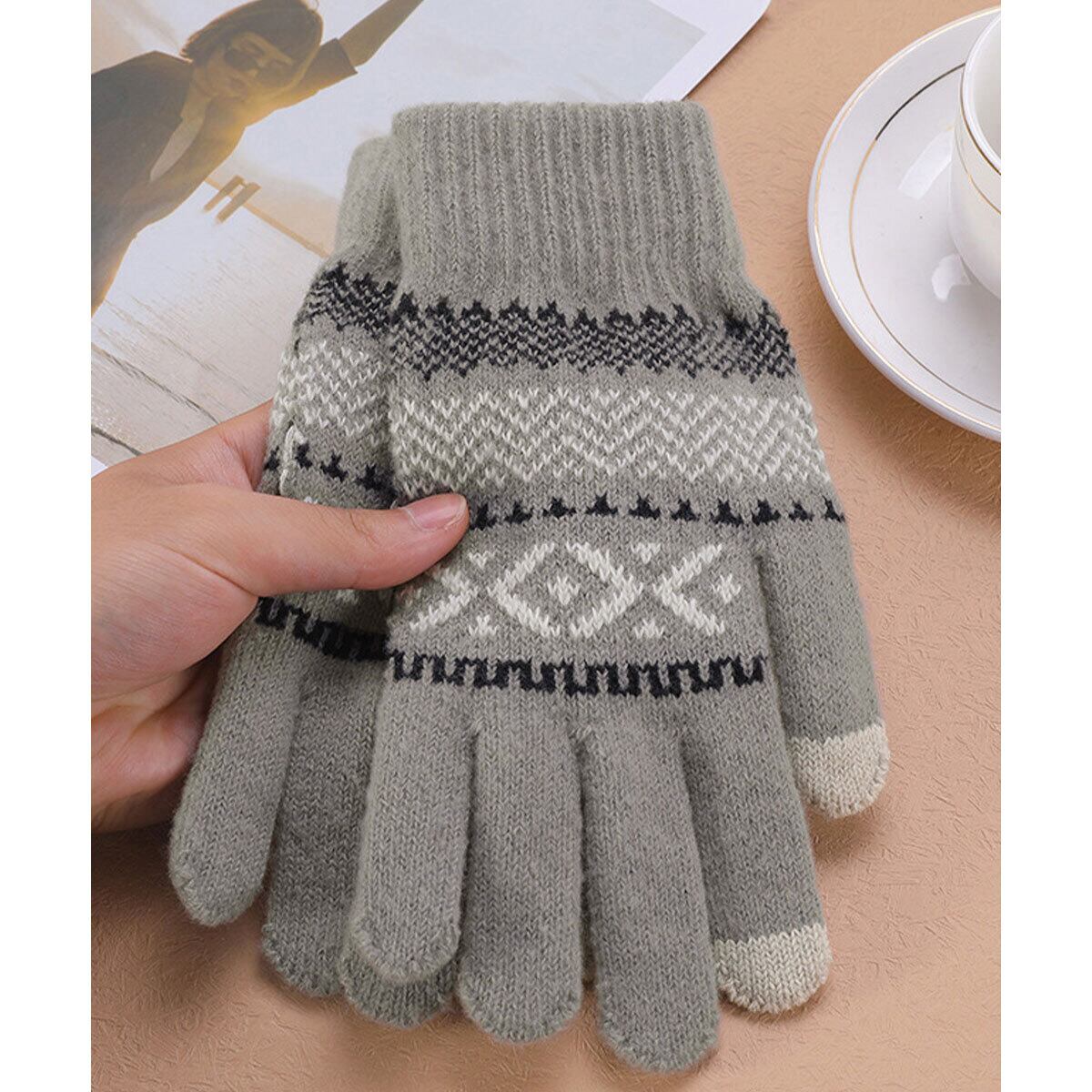 北欧風 ノルディック柄 ジャガード 手袋 レディース 秋冬 微起毛 グローブ おしゃれ 大人 かわいい きれいめ カジュアル 防寒 防風 保温 暖かい スマホ対応 タッチパネル対応 大人可愛い 大人女子