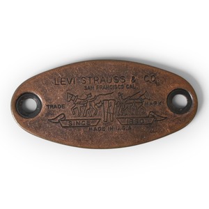 70's Vintage Levi's 2 Horse Metal Tag