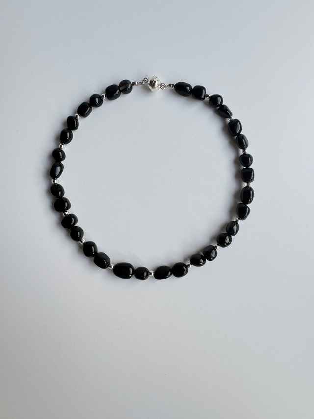 2color styling choker（クリスタル・黒曜石）