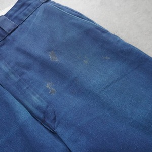 80s Dickies 874 work pants "made in USA" navy [W32L29相当] 古着 (状態考慮)