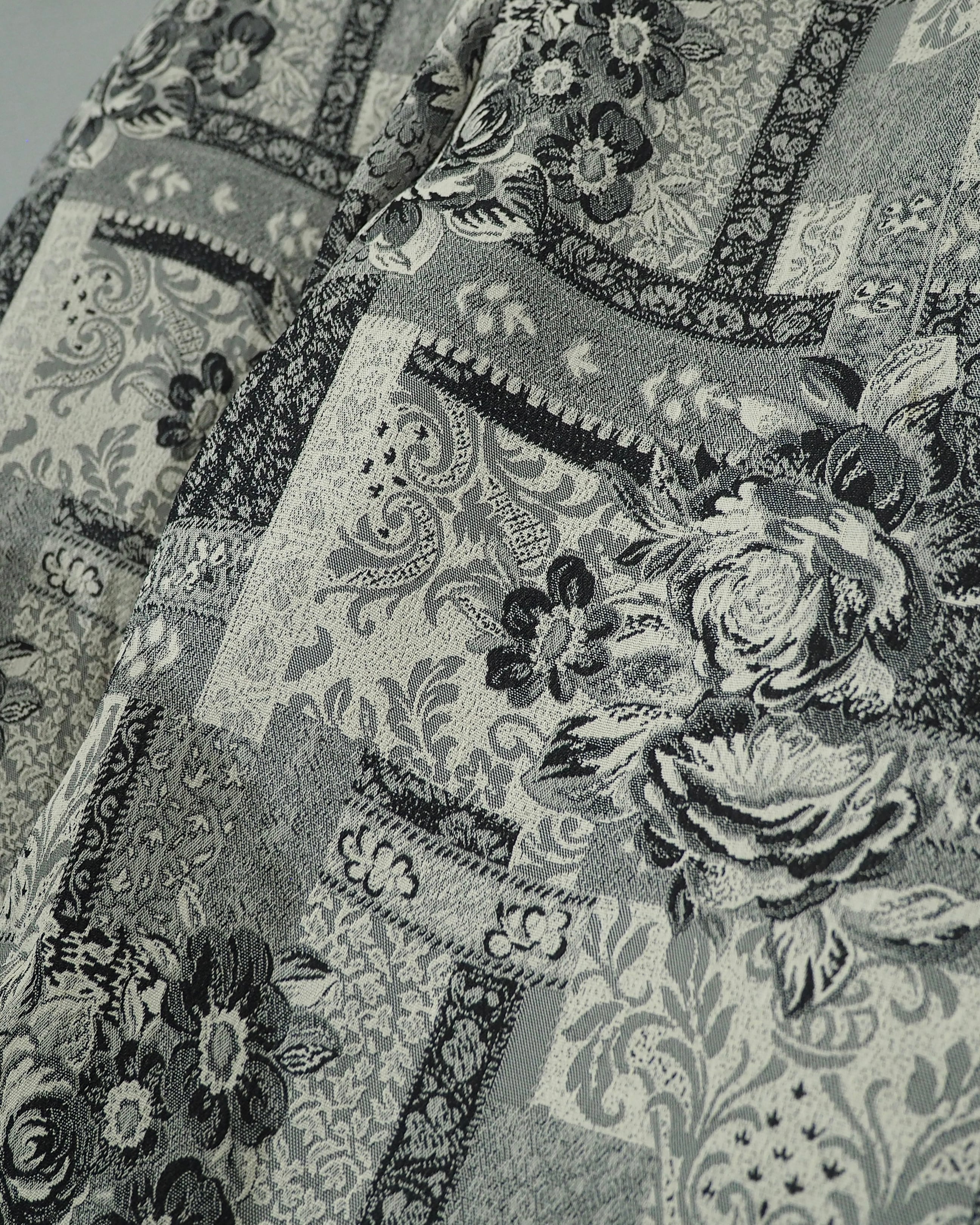 Beautiful Flower × Baroque All Over Pattern Vintage Wide Easy Pants