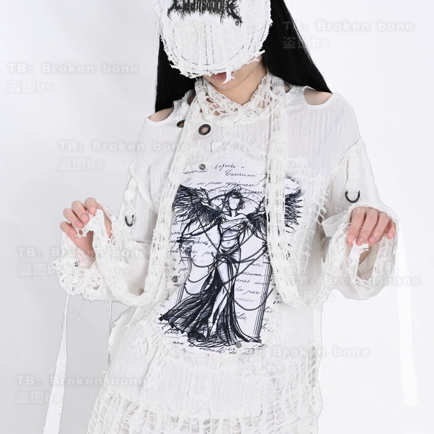 サブカル 服 地雷系 通販 マフラー Broken bone ロリパン ゴシック