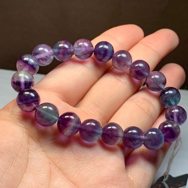 A77.濃く幻想的な色合い♪グラデーションフローライト ブレスレット