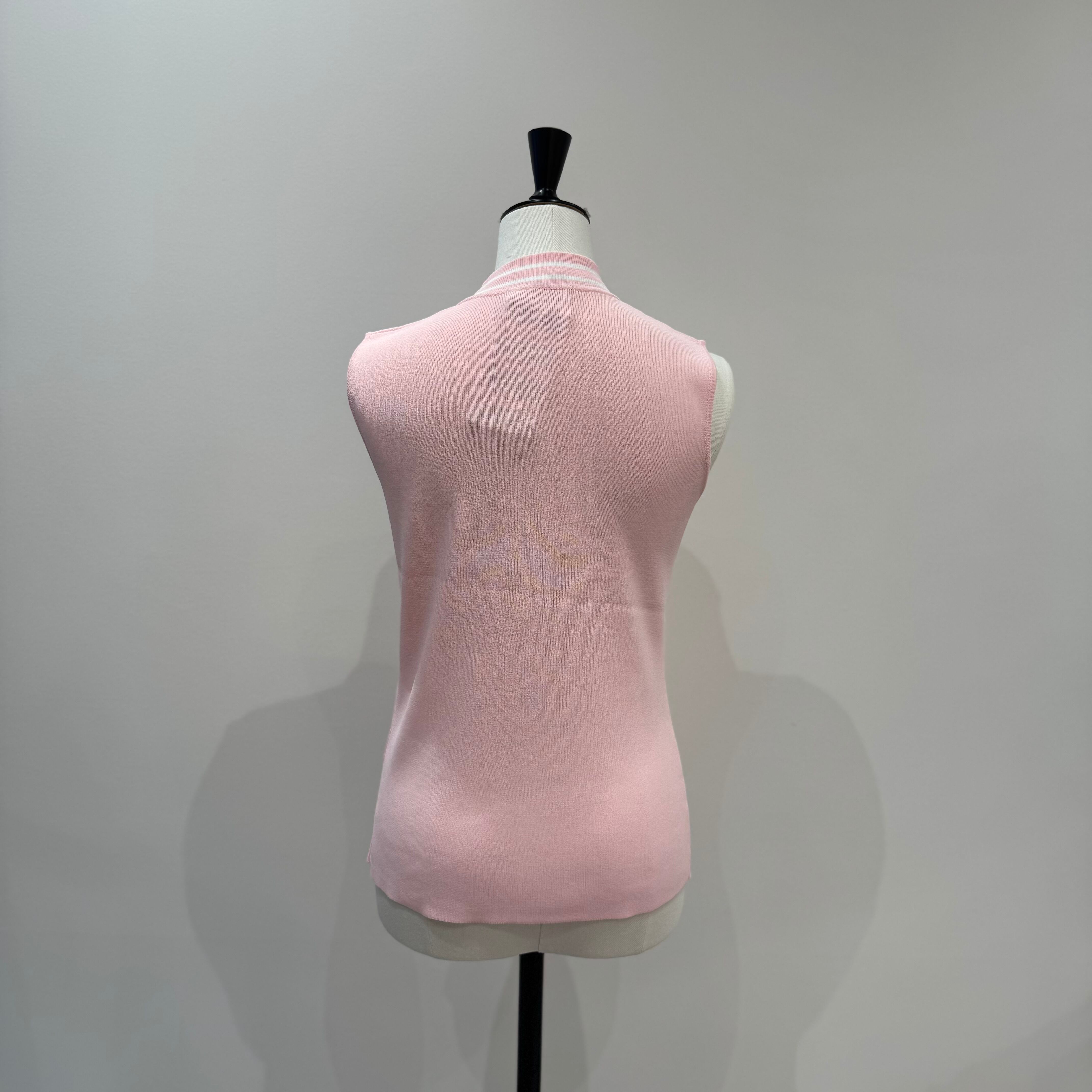 BORDERS at BALCONY RAYON KNIT TANK PINK | FLICKA ASHIYA