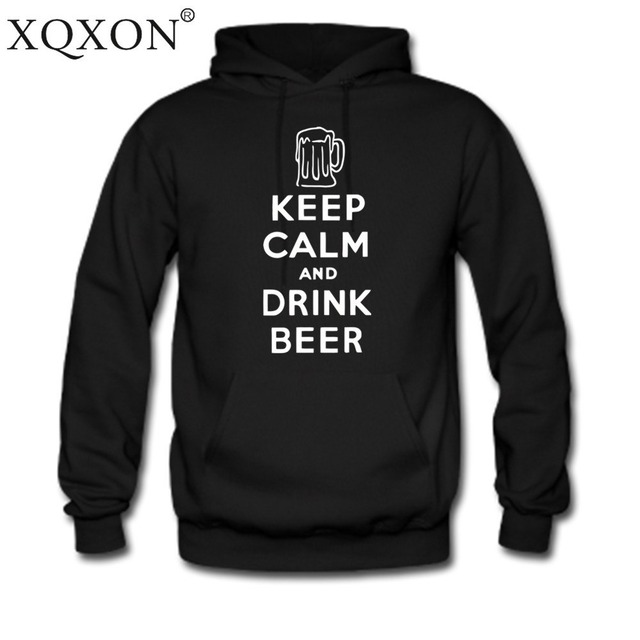 Xqxon平静ドリンクビール新しいプルオーバーthinhooded面白いデザイン男性パーカートレーナートップh46