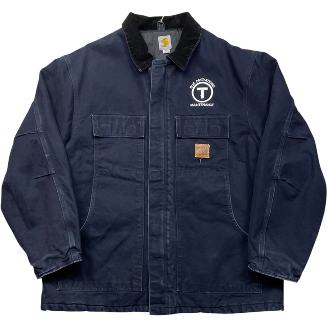《XL》 Carhartt カーハート トラディショナルコート トラディショナルジャケット ワークジャケット 企業刺繍ロゴ ネイビー no.9561