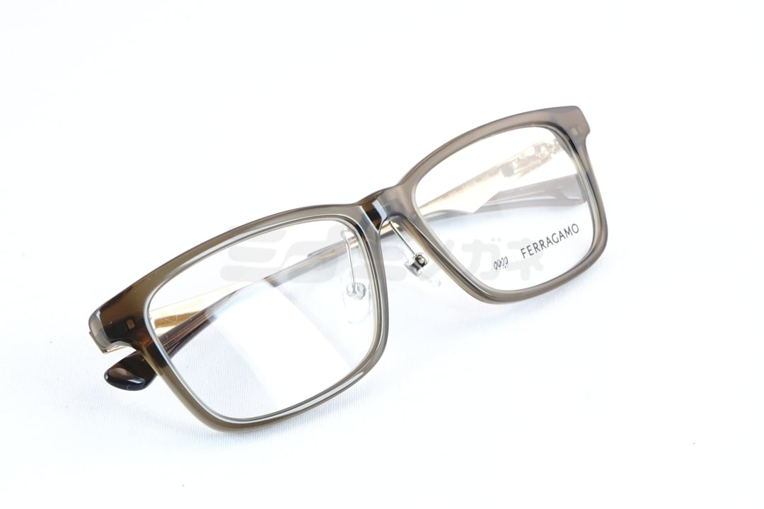999.9×Ferragamo クリア メガネ SF9017 012 コラボモデル アジアン