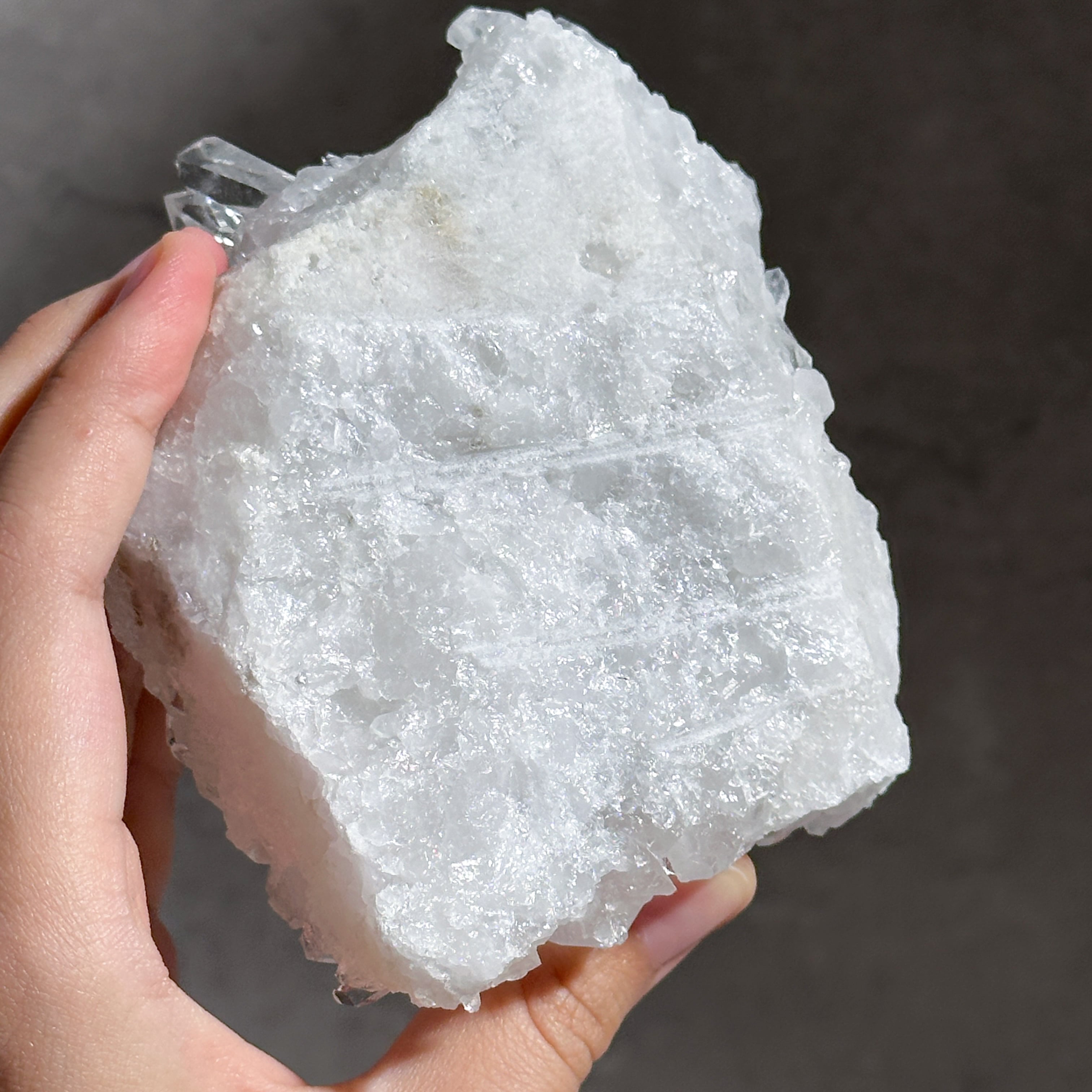 煌めきがすごい◎ ゼッカ産水晶クリアクォーツ クラスター94◇ Clear