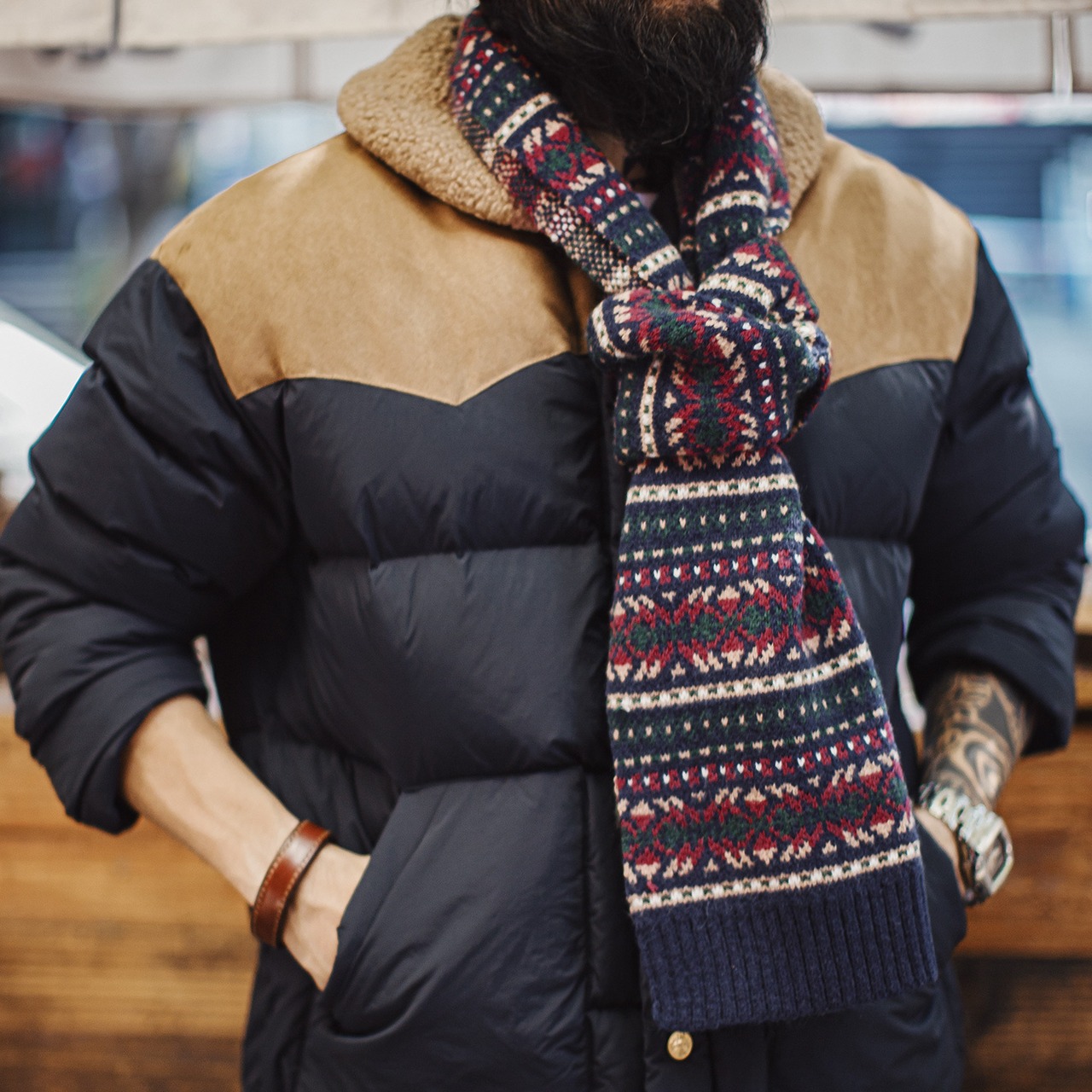 【Set Items】 Fair Isle Scarf & Beanie / フェア アイル マフラー & ニット帽 セット