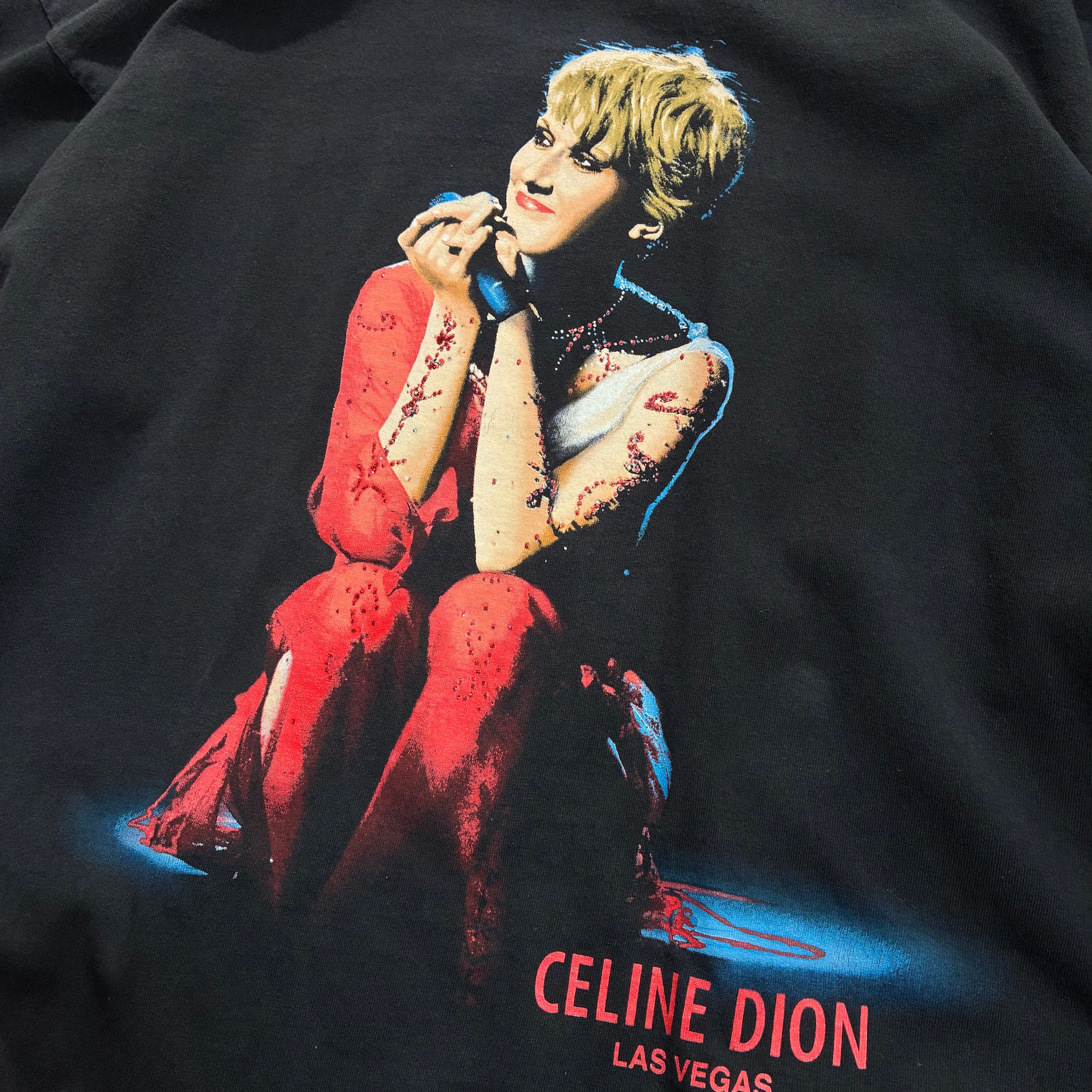 CELINE DION ミュージックTシャツ 黒 セリーヌディオン | 古着屋 the moon