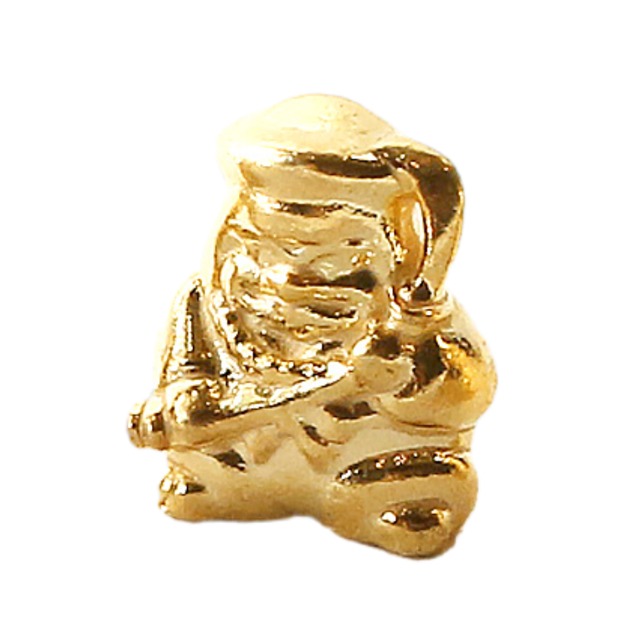 純金 『達磨（だるま）・八福神』モチーフ　約1g　お守り【JUNGOLD】