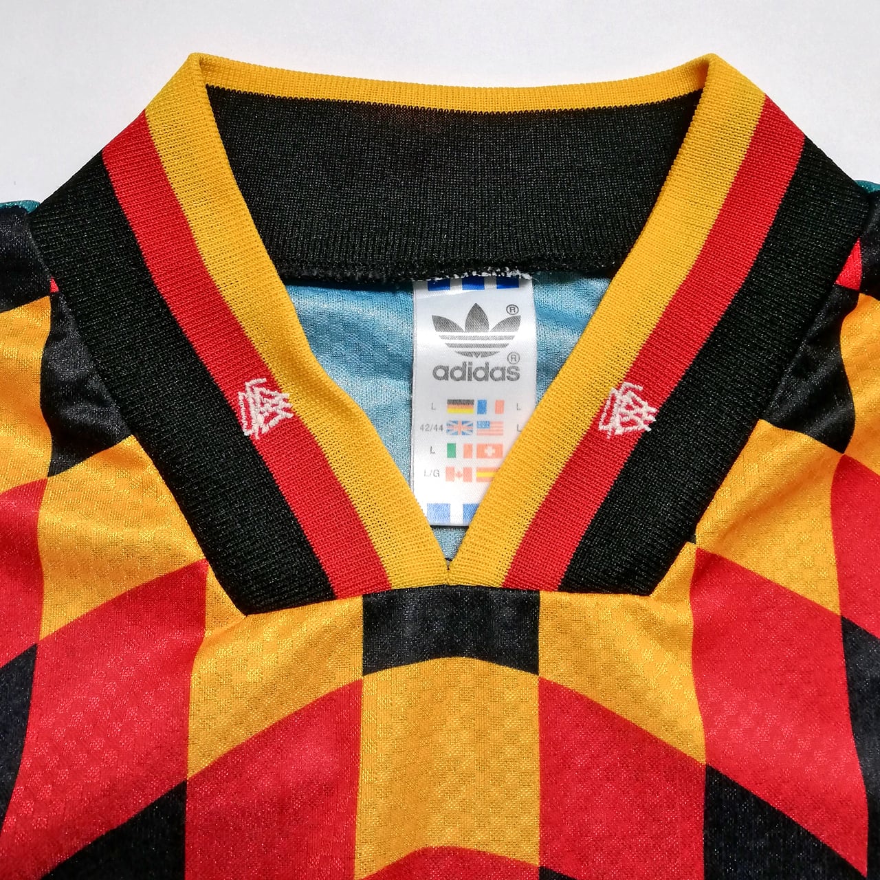 USED】ドイツ代表 1994 adidas アウェイ半袖 #18 KLINSMANN ユルゲン