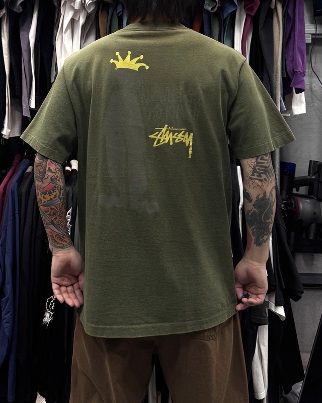 【Special!!】90’s old stussy Shadow Man Design Tee “白タグ” “シャドーマン” “Knowledge is King!!”【高円寺本店】