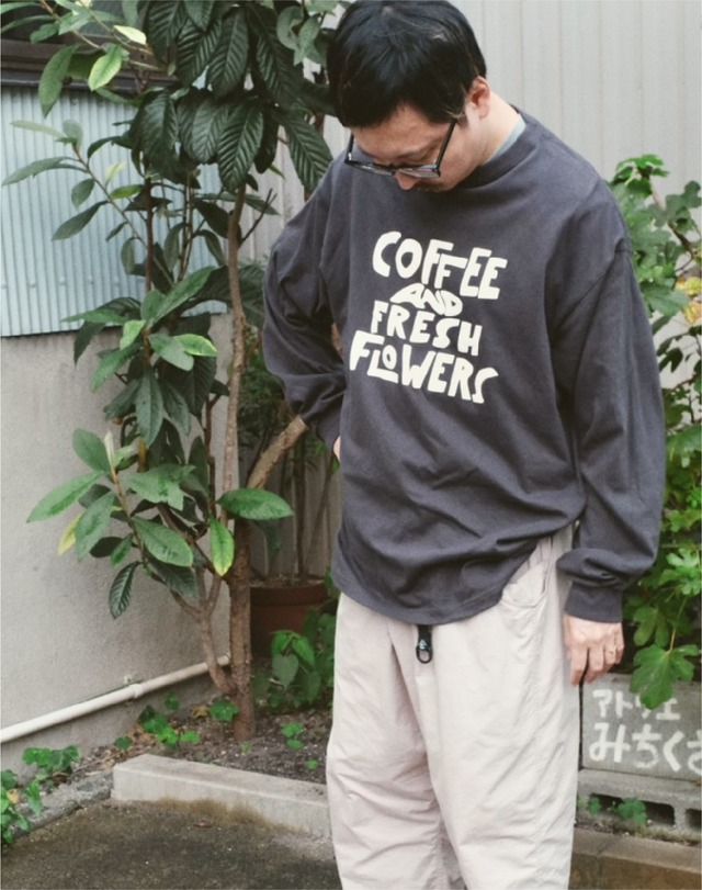 COFFEE & FRESHFLOWERS long sleeve / sumi