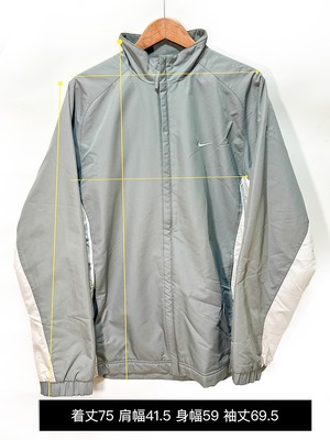 ナイキ Nike トラックジャケット グレー Lサイズ ロゴ ツートンカラー 大きいサイズ