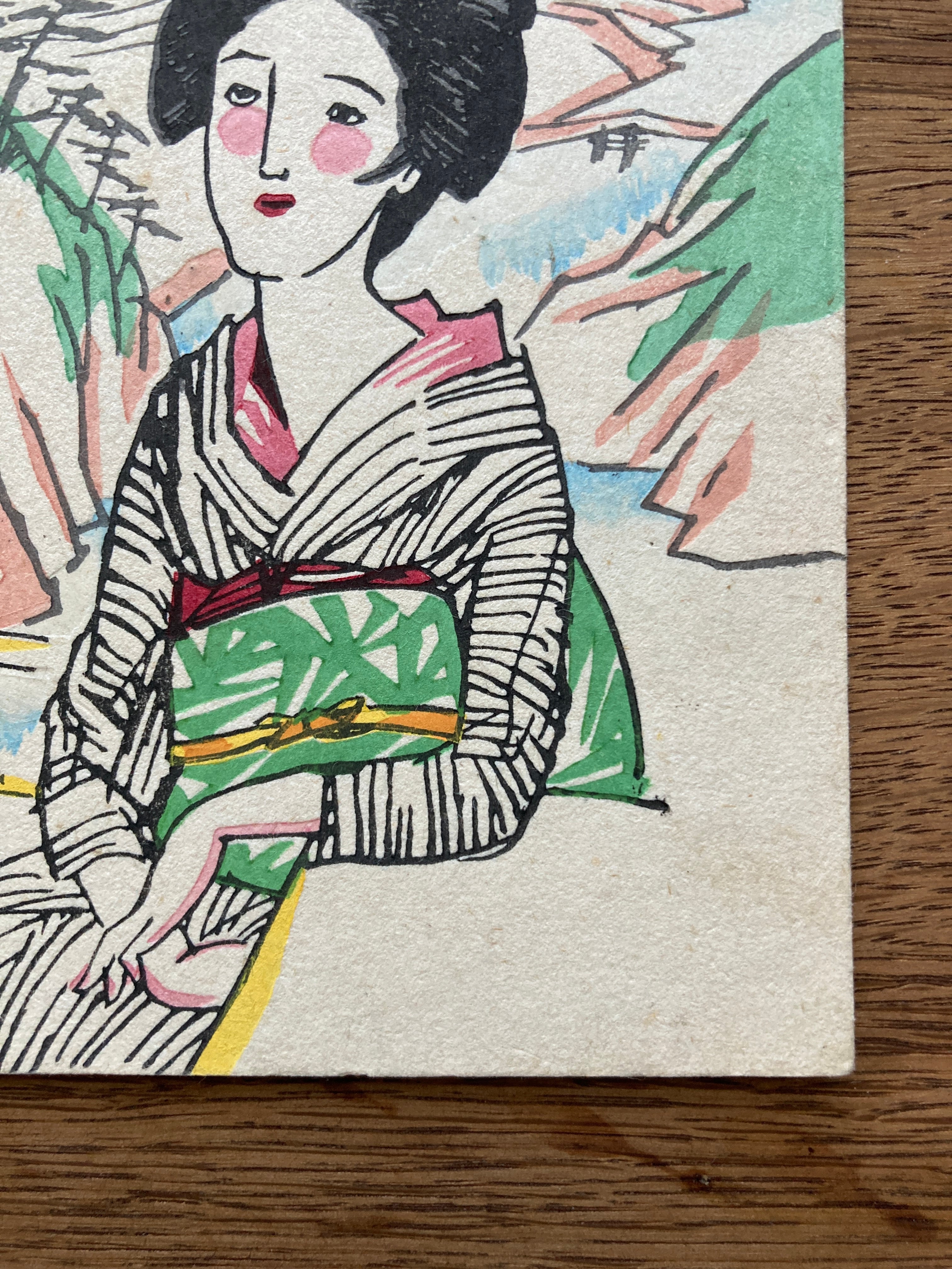 竹久夢二 木版画 ハガキサイズ | 仙台浪漫