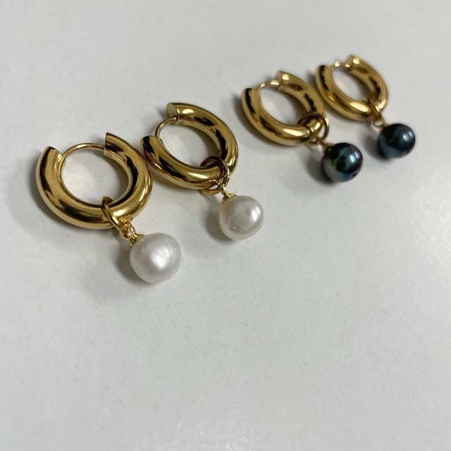 FJ0263 [stainless pearl pierce]