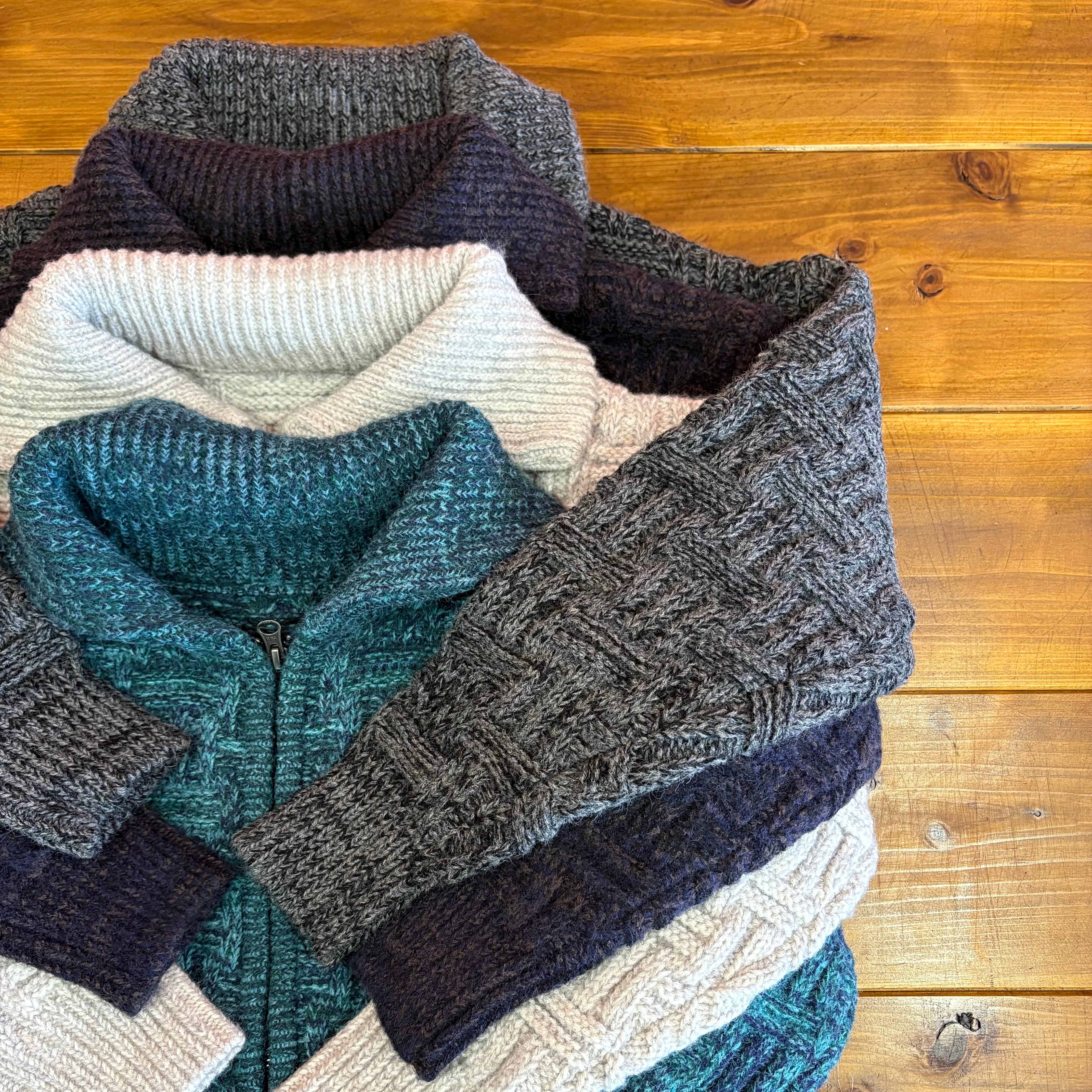 新品　FJALL RAVEN　ニットカーディガン CLOCHE 】模様編みWジップミックスニットカーディガン | valance 福井